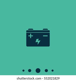 Car Battery Vector Icon.