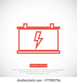 car battery vector icon