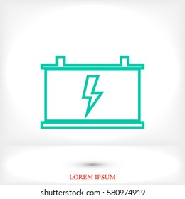 car battery vector icon