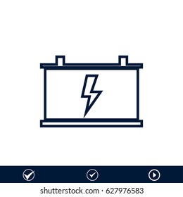 car battery vector icon