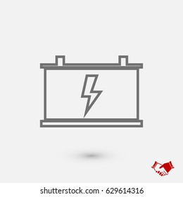 car battery vector icon