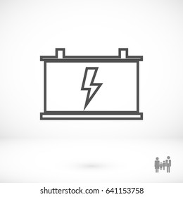 car battery vector icon