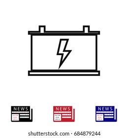 car battery vector icon