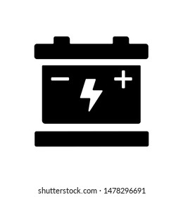 Car Battery vector icon. accumulator illustration symbol.