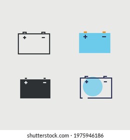 car battery vector icon electricity