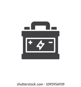 Car battery vector icon. filled flat sign for mobile concept and web design. Accumulator simple solid icon. Symbol, logo illustration. Pixel perfect vector graphics