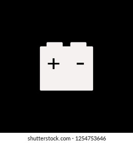 car battery vector icon. flat car battery design. car battery illustration for graphic 