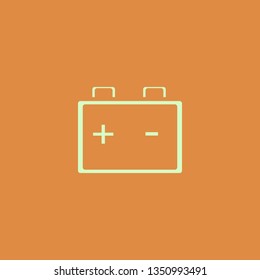car battery vector icon. flat design