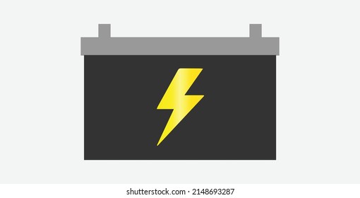 Autobatterie-Vektorsymbol. Autobatterie-Vektorgrafik in modernem Flachdesign. Autobatterieschild.
