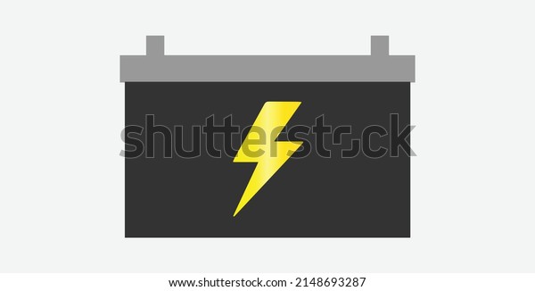 Car battery vector icon. Car
battery vector illustration in modern flat design. Car battery
sign.