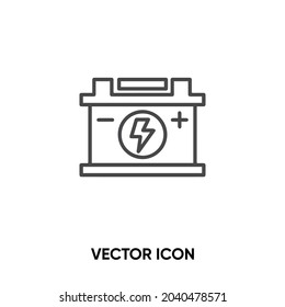 Autobatterie-Vektorsymbol. Moderne, einfache flache Vektorgrafik für Website oder mobile app.Accumlator Symbol, Logo-Illustration. Pixel perfekte Vektorgrafik	