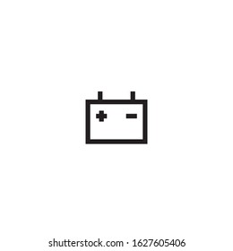 car battery vector icon on white background