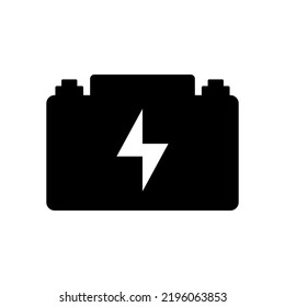 Car battery vector icon on white background
