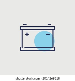energía del icono del vector de la batería del coche