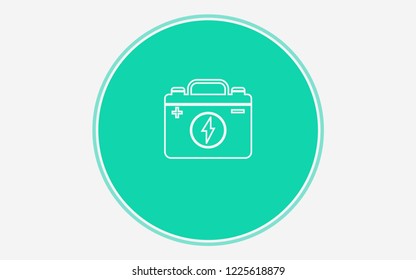 Car battery vector icon sign symbol
