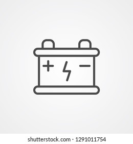 Car battery vector icon sign symbol