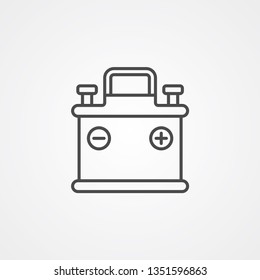Car battery vector icon sign symbol