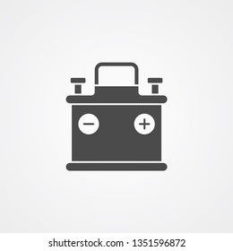 Car battery vector icon sign symbol