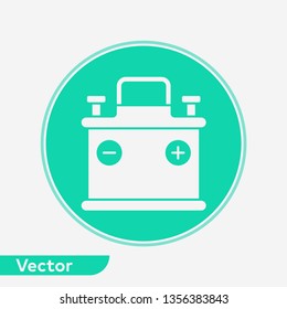 Car battery vector icon sign symbol