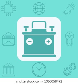 Car battery vector icon sign symbol
