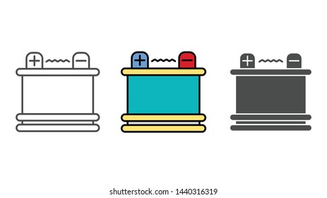 Car battery vector icon sign symbol