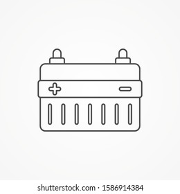 Car battery vector icon sign symbol