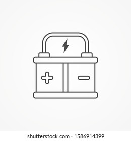 Car battery vector icon sign symbol