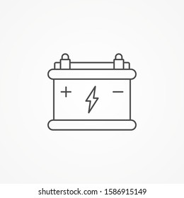 Car battery vector icon sign symbol
