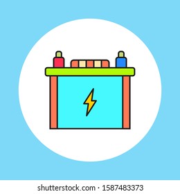 Car battery vector icon sign symbol