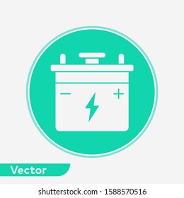 Car battery vector icon sign symbol