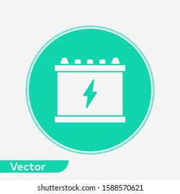 Car battery vector icon sign symbol