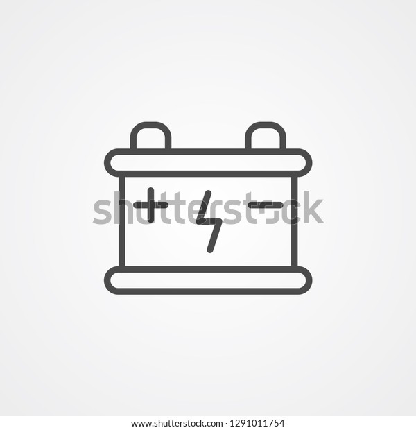Car battery vector icon\
sign symbol