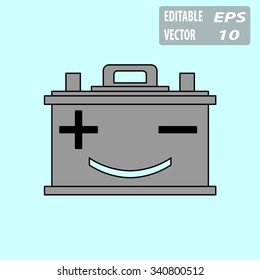 Car Battery Vector Illustration
