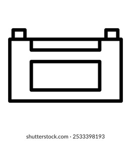 Línea de Vector de batería de coche Icon Design