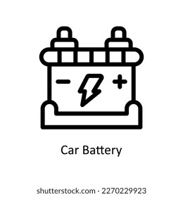 Car Battery Vector  Outline Icons. Simple stock illustration stock