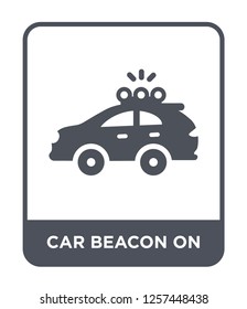 car beacon on icon vector on white background, car beacon on trendy filled icons from Mechanicons collection, car beacon on simple element illustration