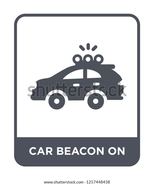 car beacon on icon vector on white
background, car beacon on trendy filled icons from Mechanicons
collection, car beacon on simple element
illustration