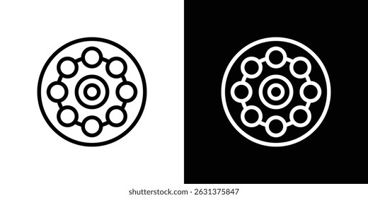 Car bearing icon in black vector format