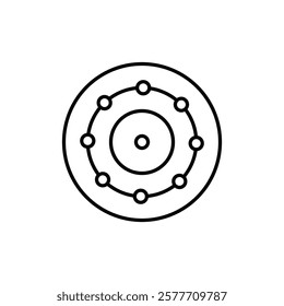 car bearing icon Flat simple outline