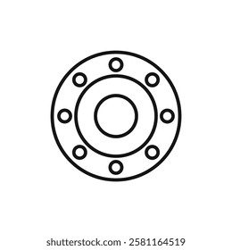 Car bearing icon Flat simple outline