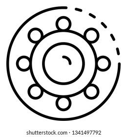 Car bearing icon. Outline car bearing vector icon for web design isolated on white background