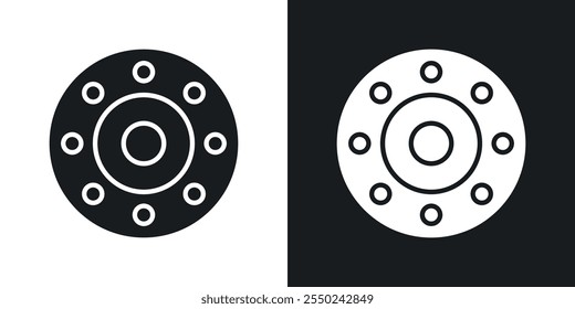 Car bearing icon pack in black color.