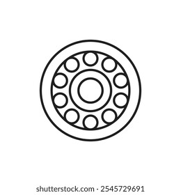 Car bearing icon Simple thin outline