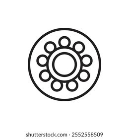 Car bearing icon Simple thin outline