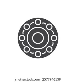 Car bearing icon Simple thin line flat symbol