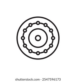 Auto-Lager-Symbol Vektor flache dünne Linie Illustration