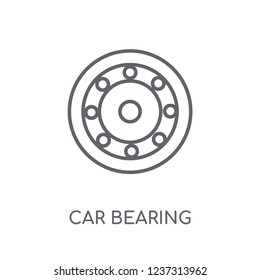 car bearing linear icon. Modern outline car bearing logo concept on white background from car parts collection. Suitable for use on web apps, mobile apps and print media.