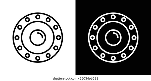 Car bearing thin line vector icon set.