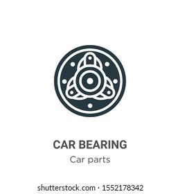 Car bearing vector icon on white background. Flat vector car bearing icon symbol sign from modern car parts collection for mobile concept and web apps design.