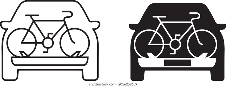 
Car and bicycle icon , vector illustration